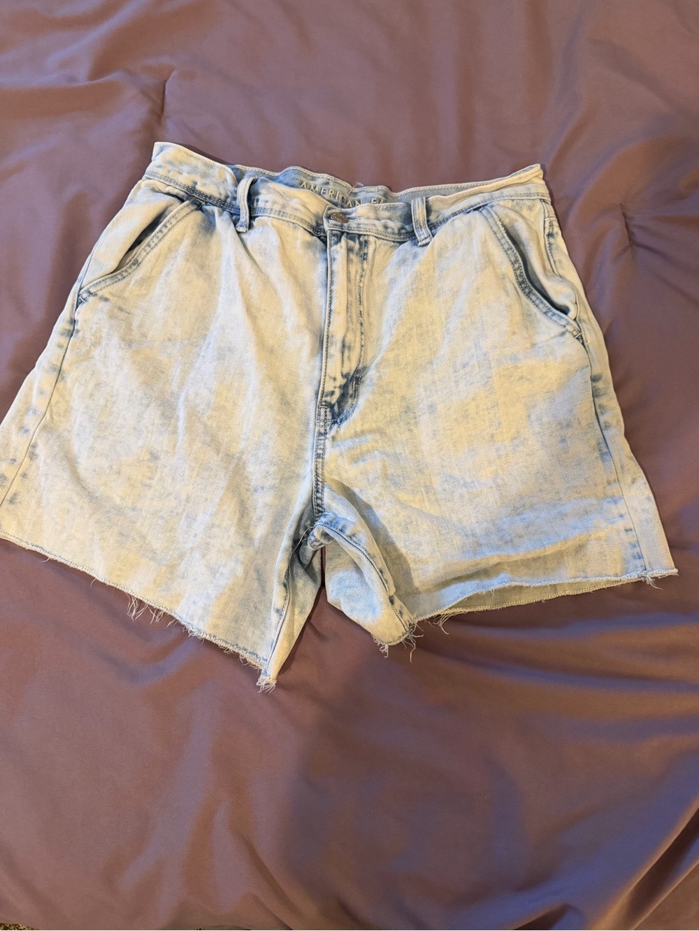 American Eagle Outfitters Light Blue Washed Denim Shorts - 12